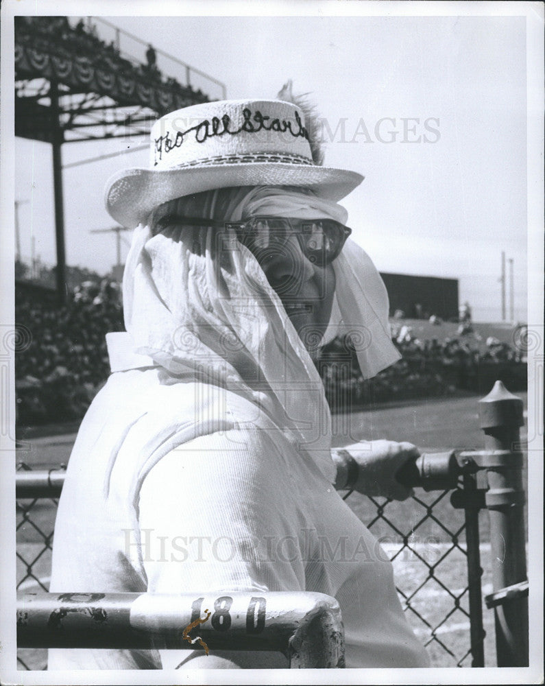 1960 Press Photo Brooks Crummetts KC star at All Star baseball game - Historic Images