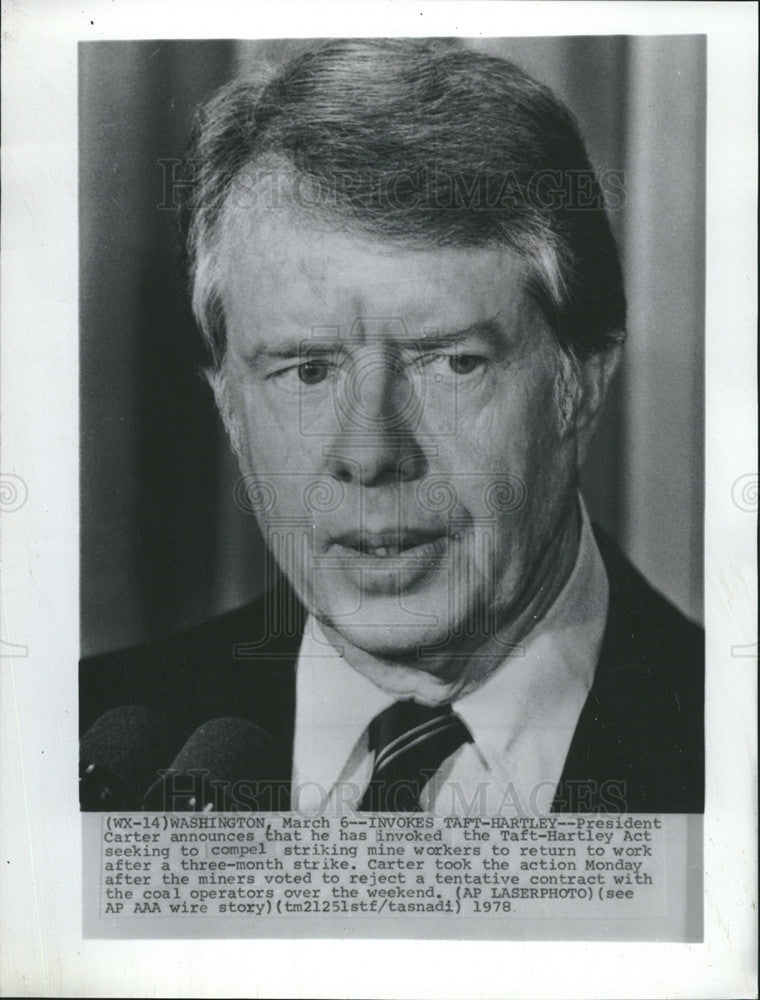 1978 Press Photo President Jimmy Carter - Historic Images