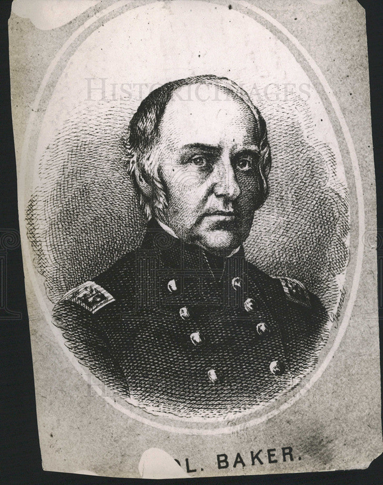 Undated Press Photo Portrait of General Baker - Historic Images