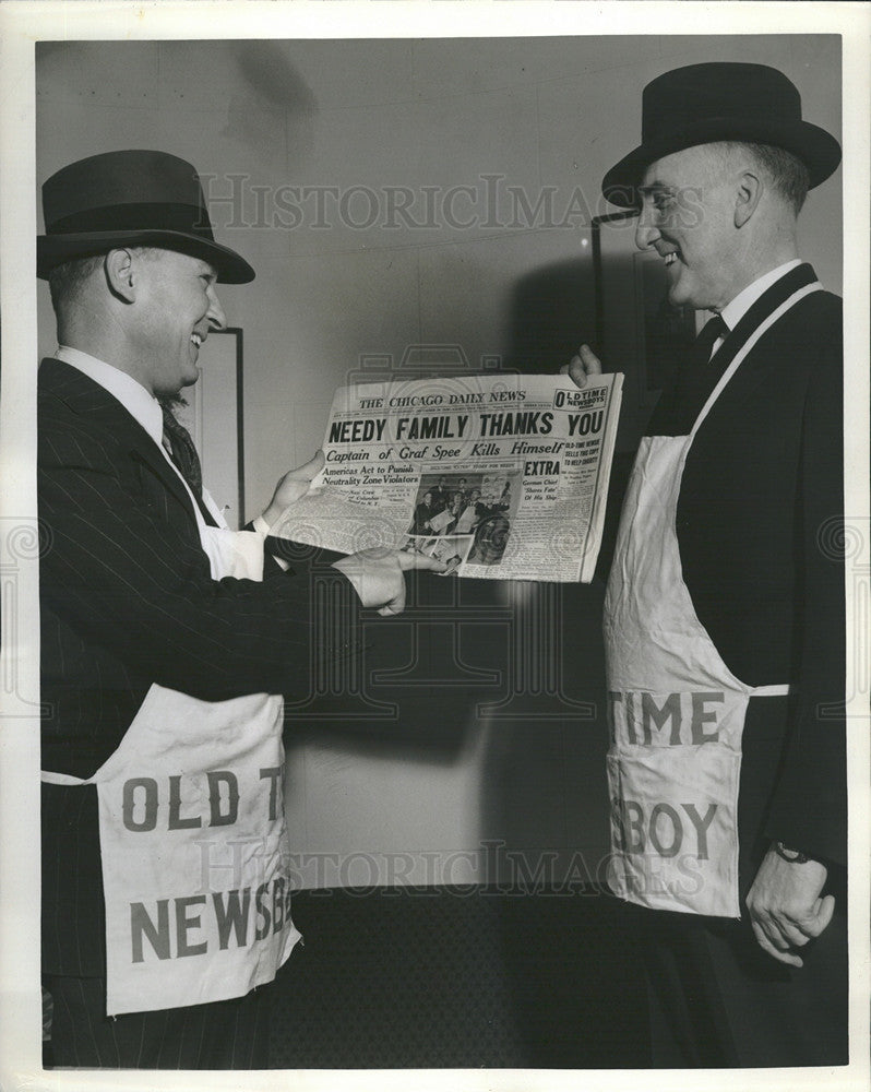 1940 Press Photo James Bristol and Judge Matthew Hartigan of the Old Time News - Historic Images