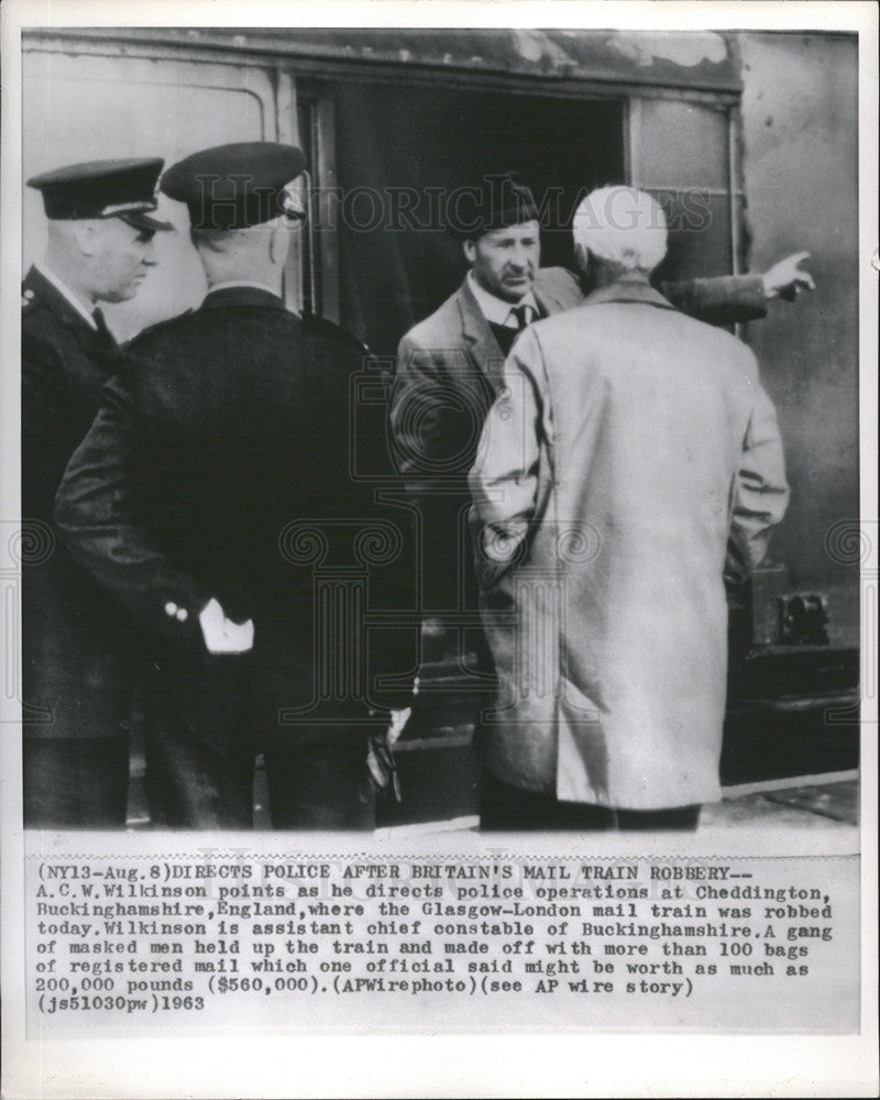 1963 Press Photo Britain&#39;s Mail Train Robbery - Historic Images