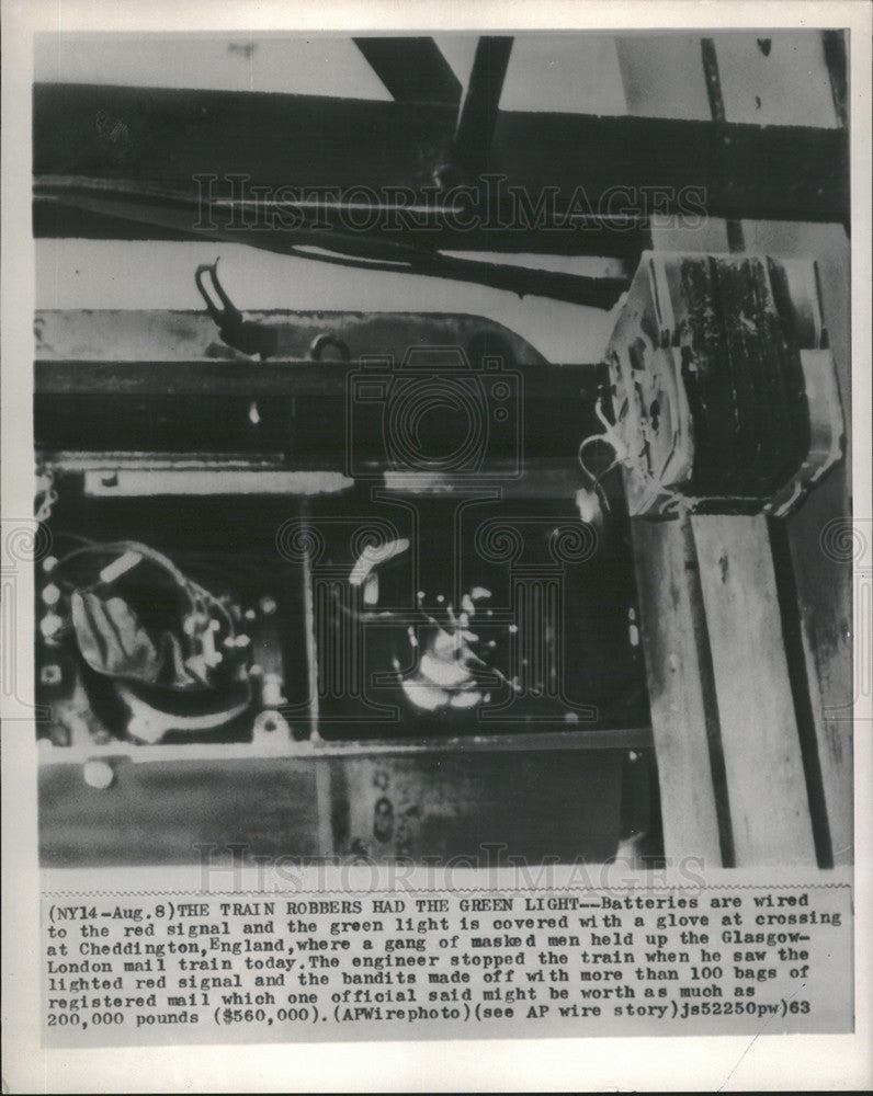 1963 Press Photo gang of robbers held up London mail train in Cheddington - Historic Images