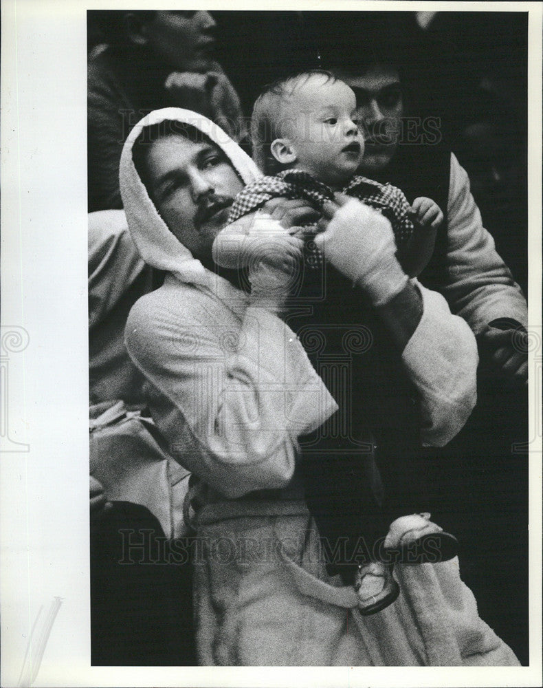 1982 Press Photo Leo Poodgorski Sr &amp; Jr - Historic Images