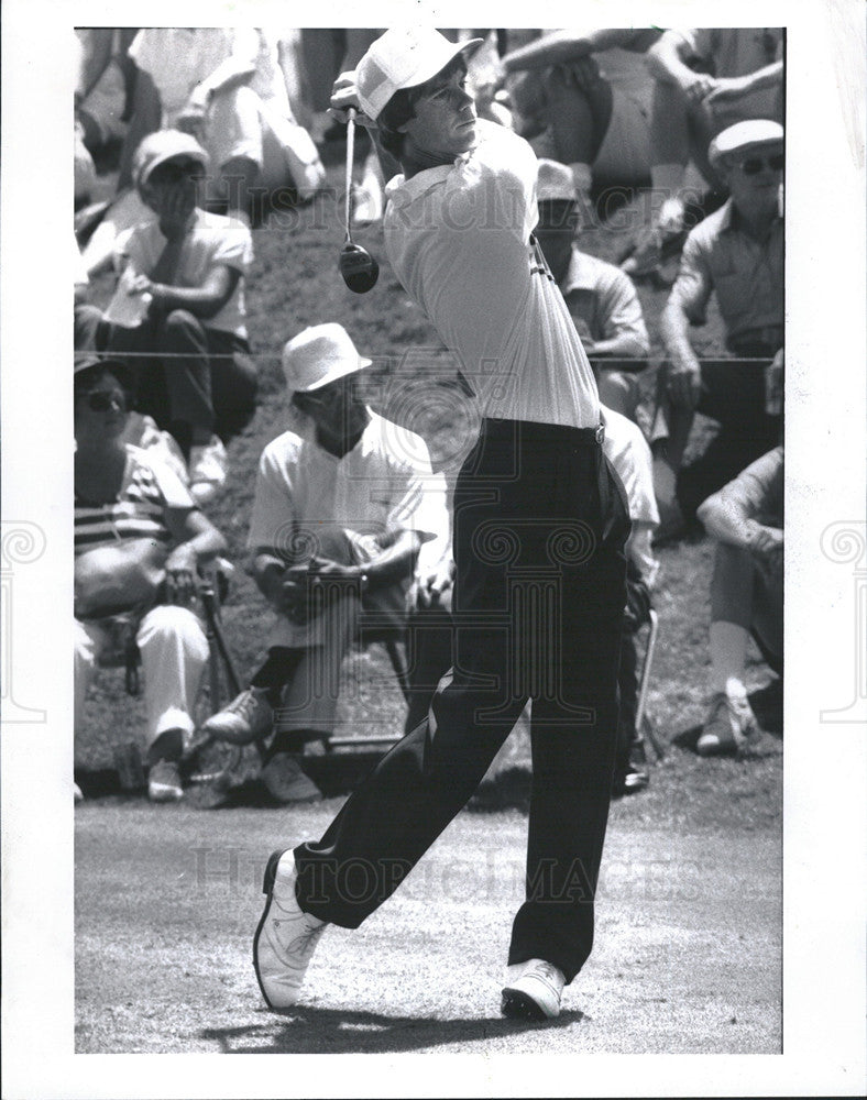 1989 Press Photo Pro Golfer Paul Azinger Western Open Golf Tournament Swing - Historic Images