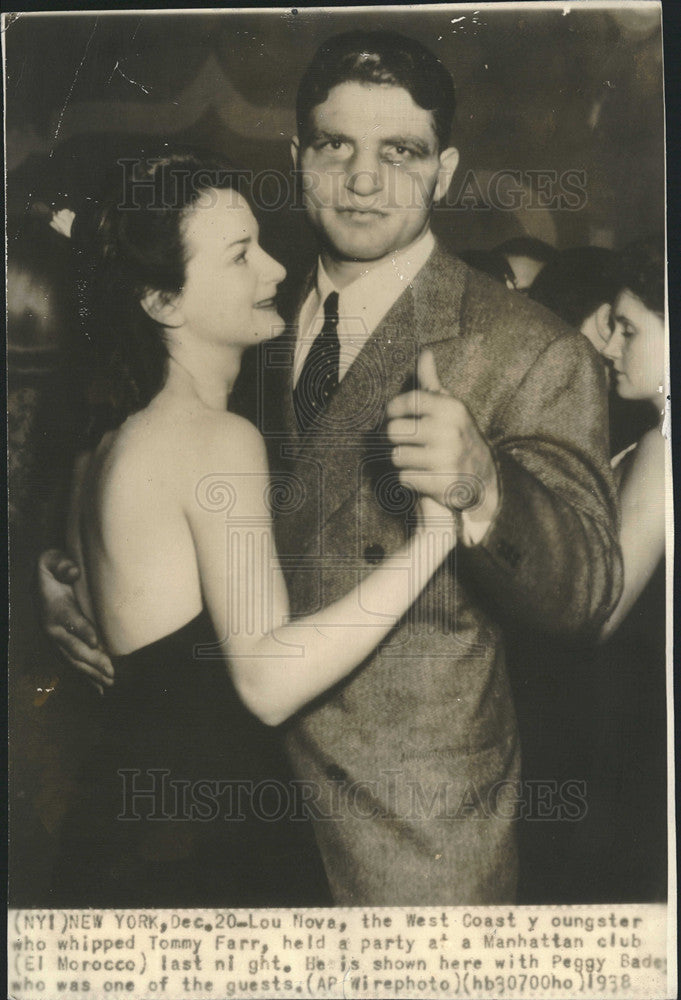 1938 Press Photo Lou nova tommy farr party - Historic Images