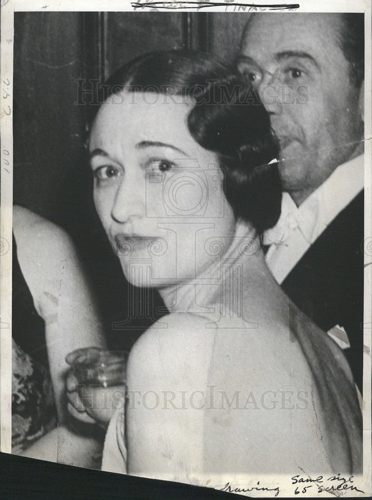 1936 Press Photo Mrs Ernest Simpson of Baltimore friend of King Edward - Historic Images