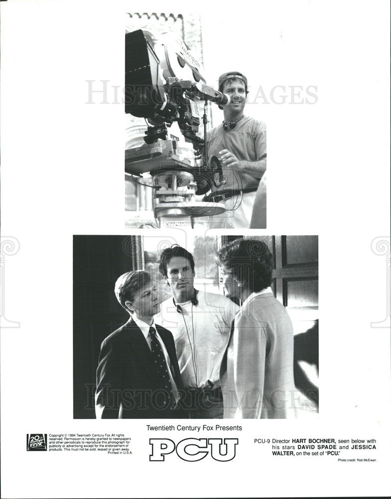 1994 Press Photo Director Hart Bochner David Spade  &amp; Jessica Walter - Historic Images