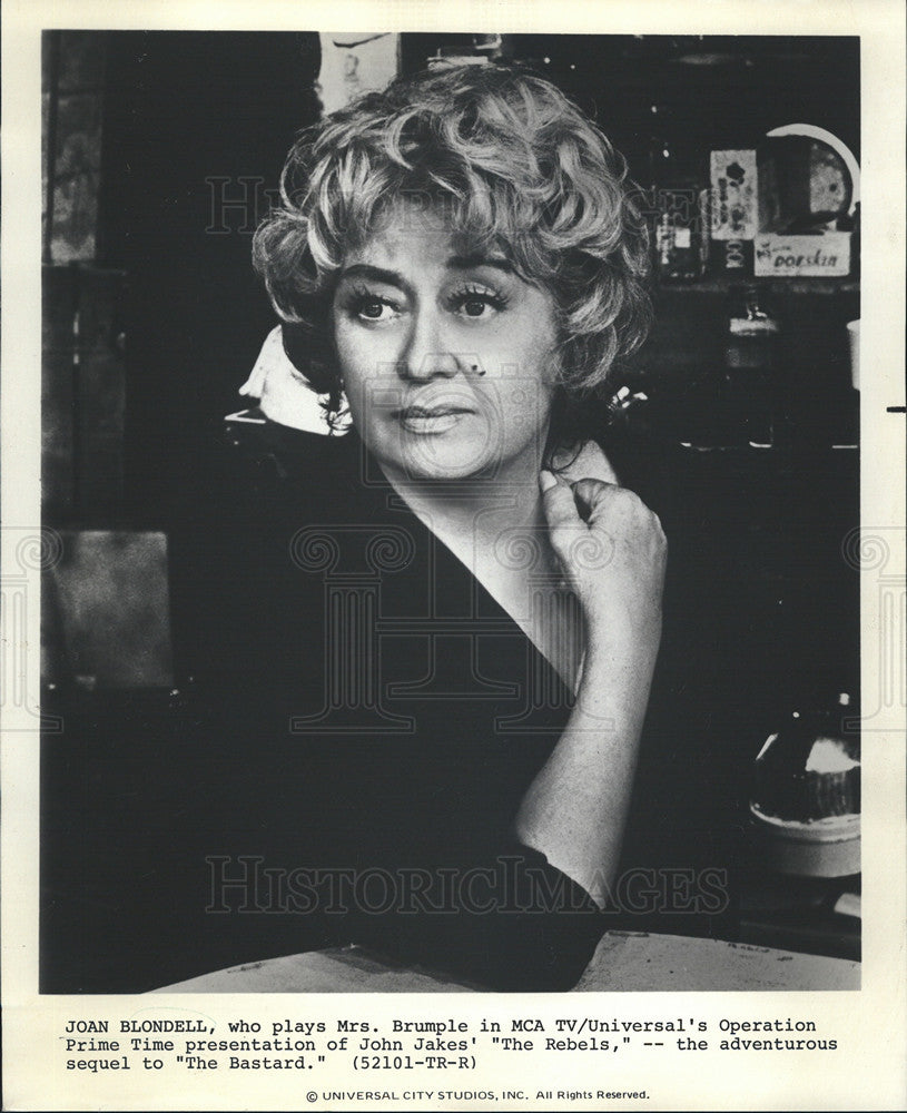 1979 Press Photo Actress Joan Blondell In Television Movie John Jakes The Rebels - Historic Images