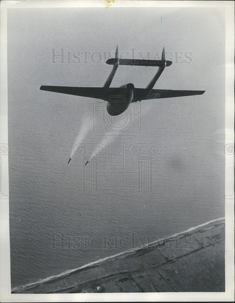 1955 Press Photo British de Havilland vampire jet trainer - Historic Images