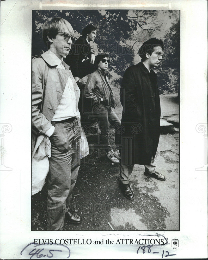 1983 Press Photo Elvis Costello and the Attractions - Historic Images