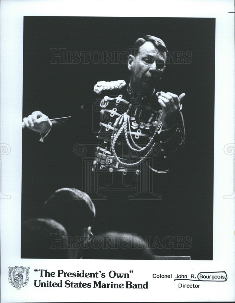 Press Photo The Presidents own United states marine band Colonel John r. bourgeo - Historic Images