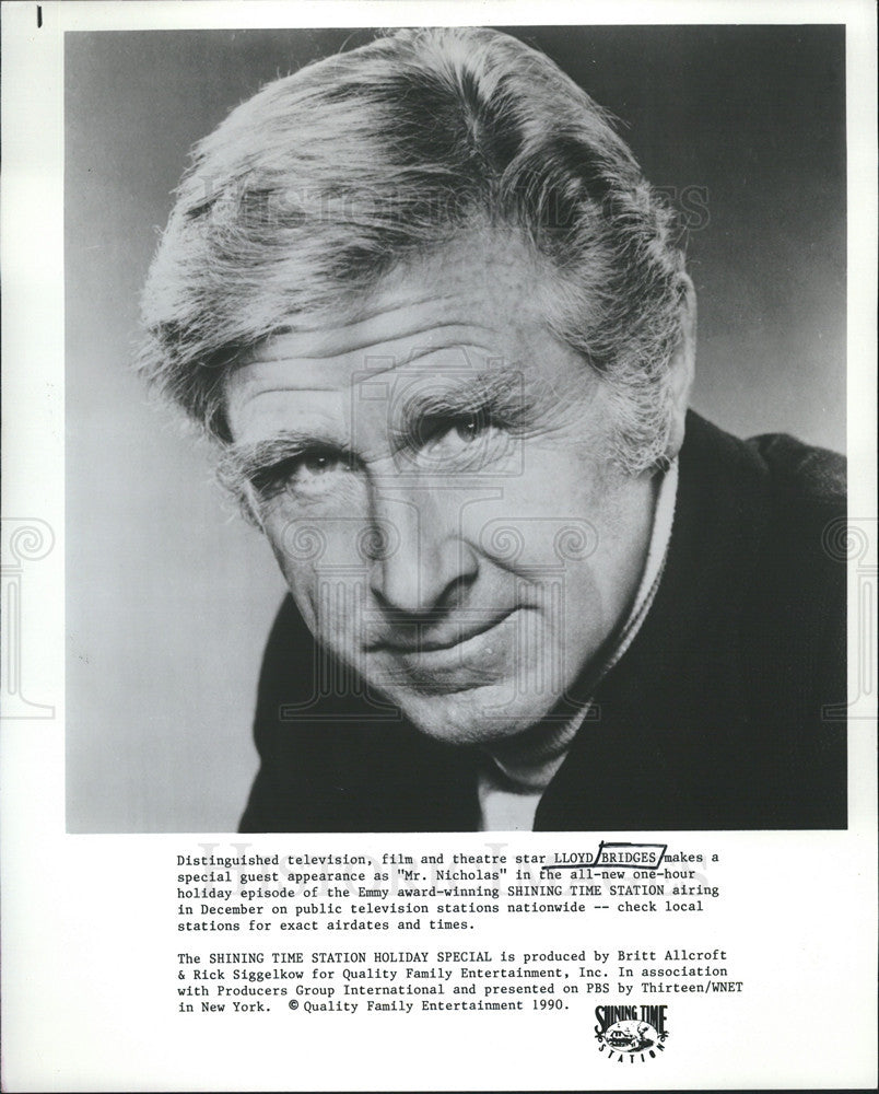 1990 Press Photo actor Lloyd bridges - Historic Images