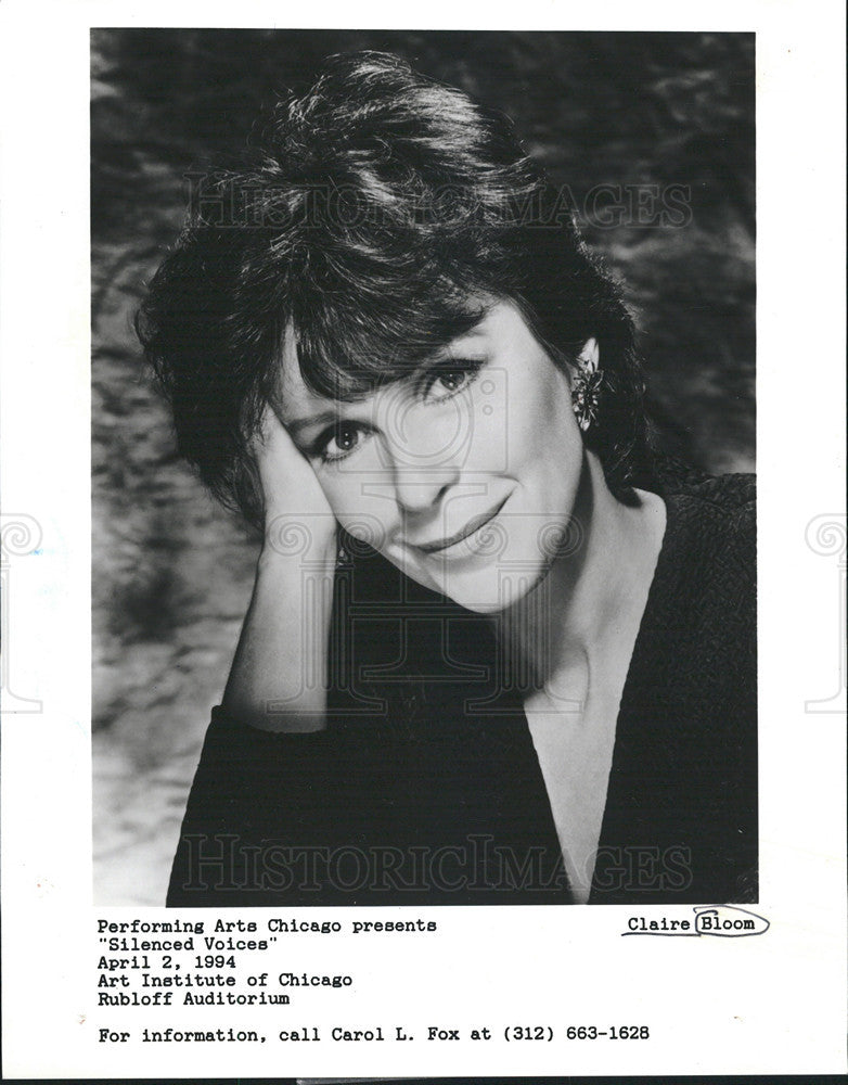 1996 Press Photo Actress Claire Bloom - Historic Images