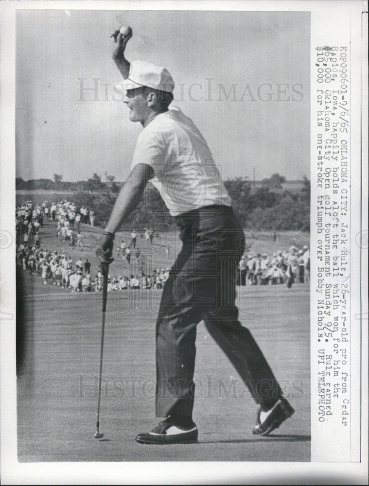 1965 Press Photo Jack Rule pro golfer win Oklahoma Open - Historic Images