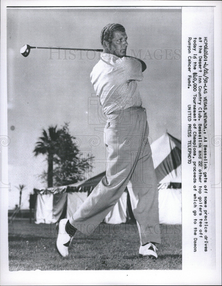 1958 Press Photo Al Besselink at Desert Inn Country Club - Historic Images