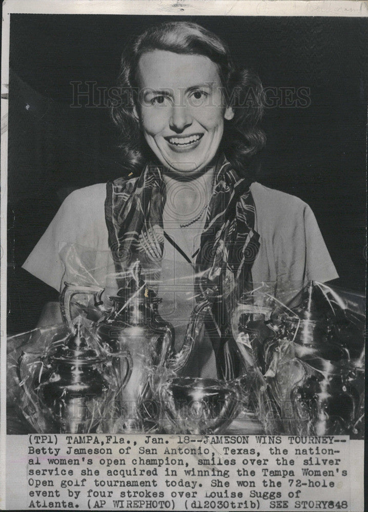 1948 Press Photo Betty Jameson wins Natl women&#39;s Open golf - Historic Images