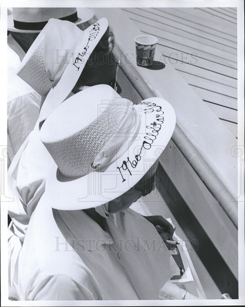 1960 Press Photo all star game hats Kansas city - Historic Images