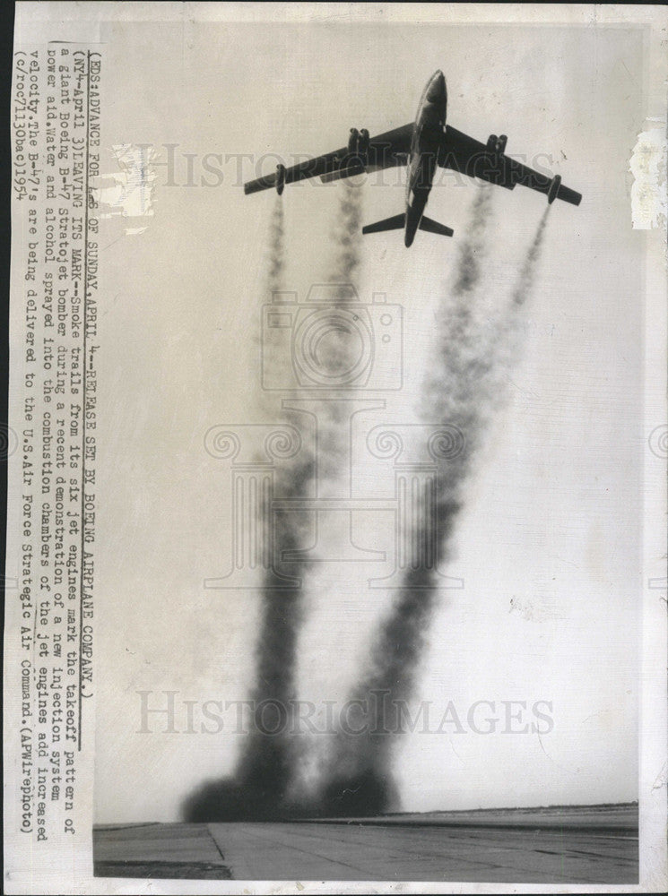 1954 Press Photo Boieng B-47 airplane - Historic Images