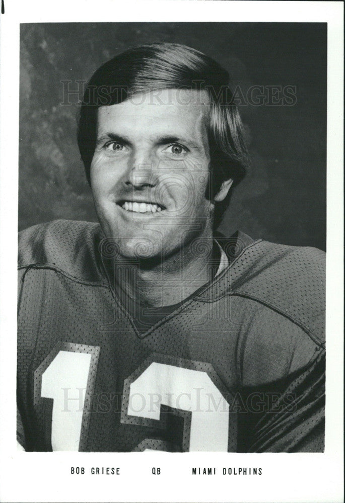 Undated Press Photo Bob Griese of the Miami Dolphins - Historic Images