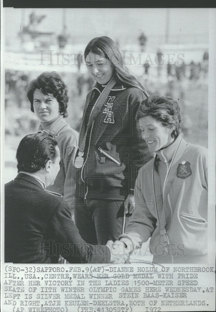 1972 Press Photo diane Holum Gold medalist speed skate - Historic Images