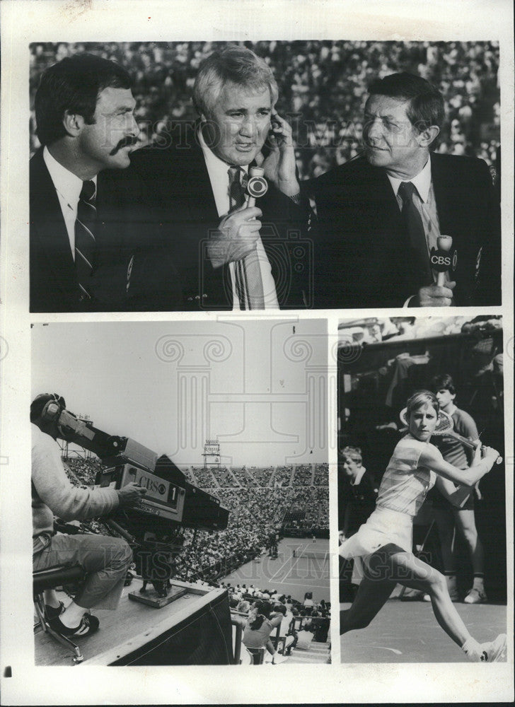 Undated Press Photo Chris Evert Lloyd Tennis &amp; CBS Sportscasters - Historic Images