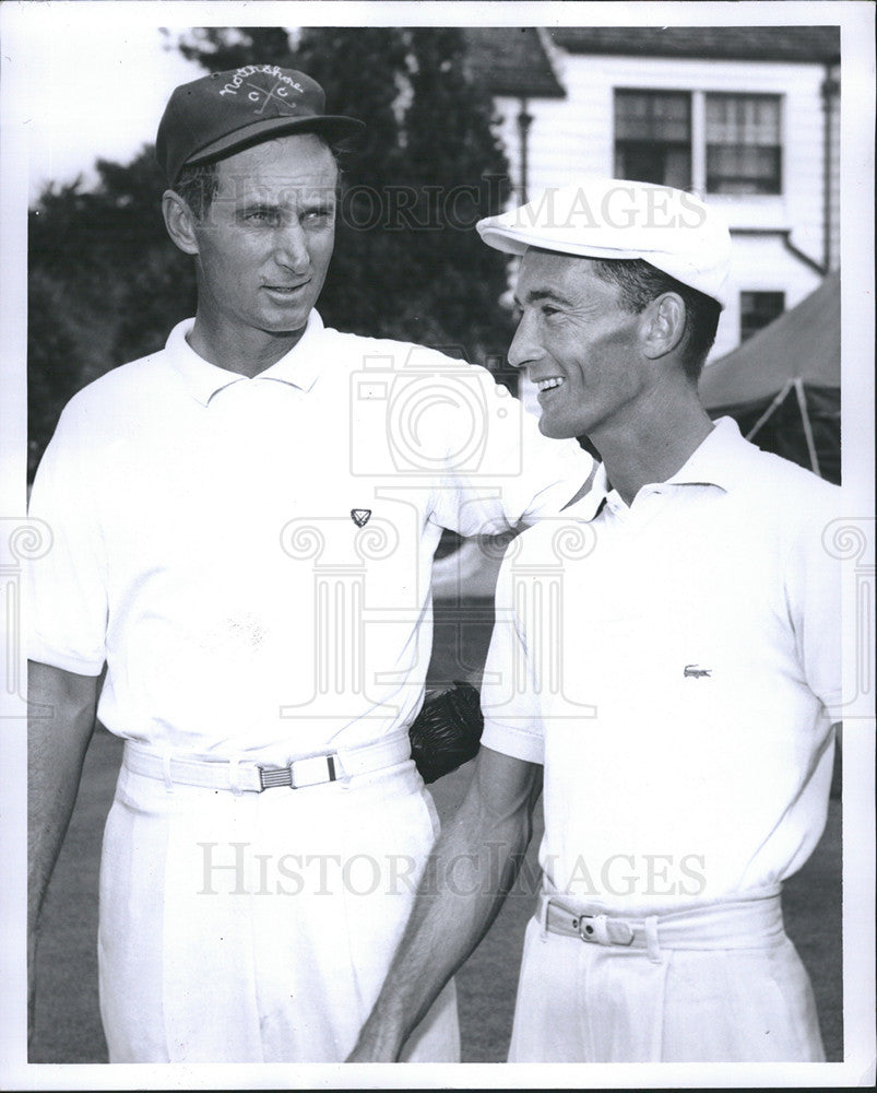 1956 Press Photo Dave Douglas and Gardiner Dickinson golfers at Western Open - Historic Images