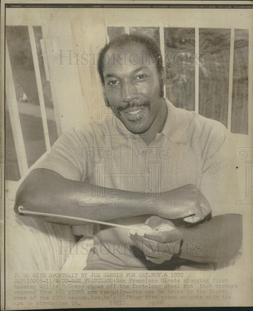 1973 Press Photo San Fran Giants Willie McCovey - Historic Images