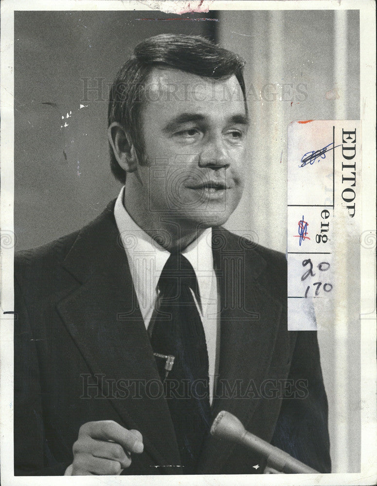 1973 Press Photo Sportscaster Dick Enberg TV Host Personality Announcer Anchor - Historic Images