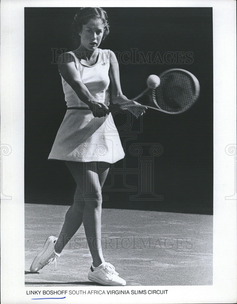 1977 Press Photo Linky Boshoff tennis - Historic Images