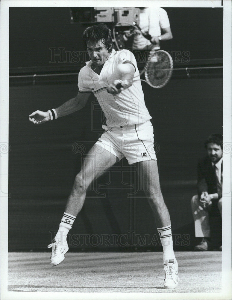 1986 Press Photo Tennis vet Jimmy Connoers on Nabisco Grand Prix circuit - Historic Images