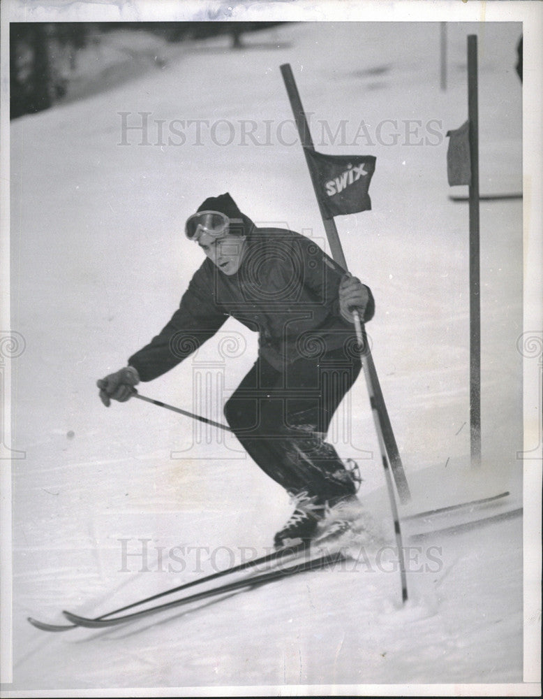 1954 Press Photo Brooks Dodge,US Skier - Historic Images