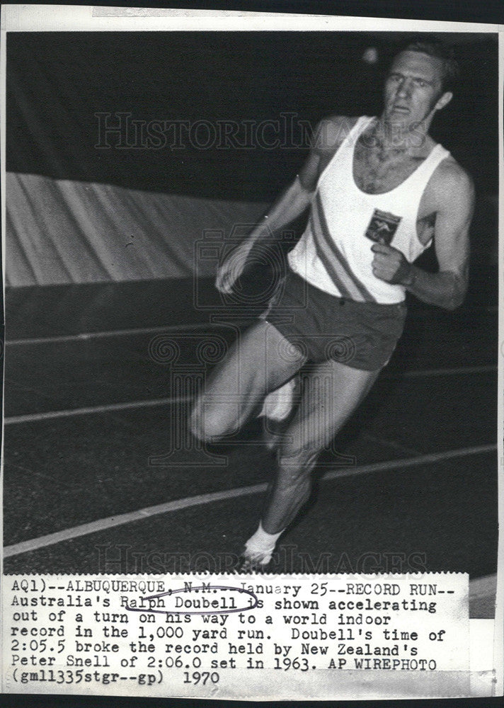 1970 Press Photo Ralph Doubell/Australia/Track/Field - Historic Images