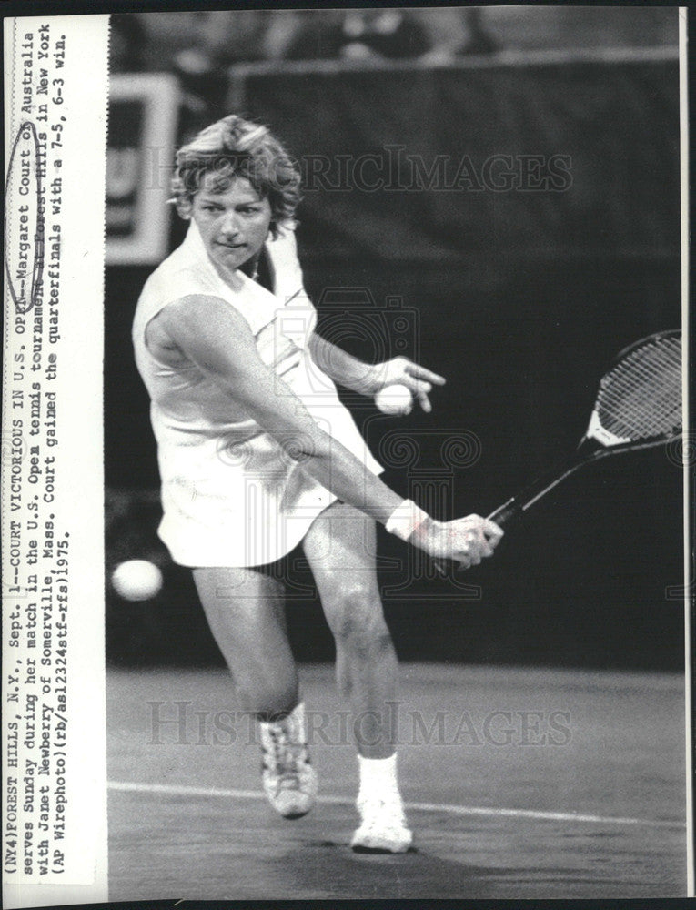 1975 Press Photo Margaret Court at Forest Hills - Historic Images