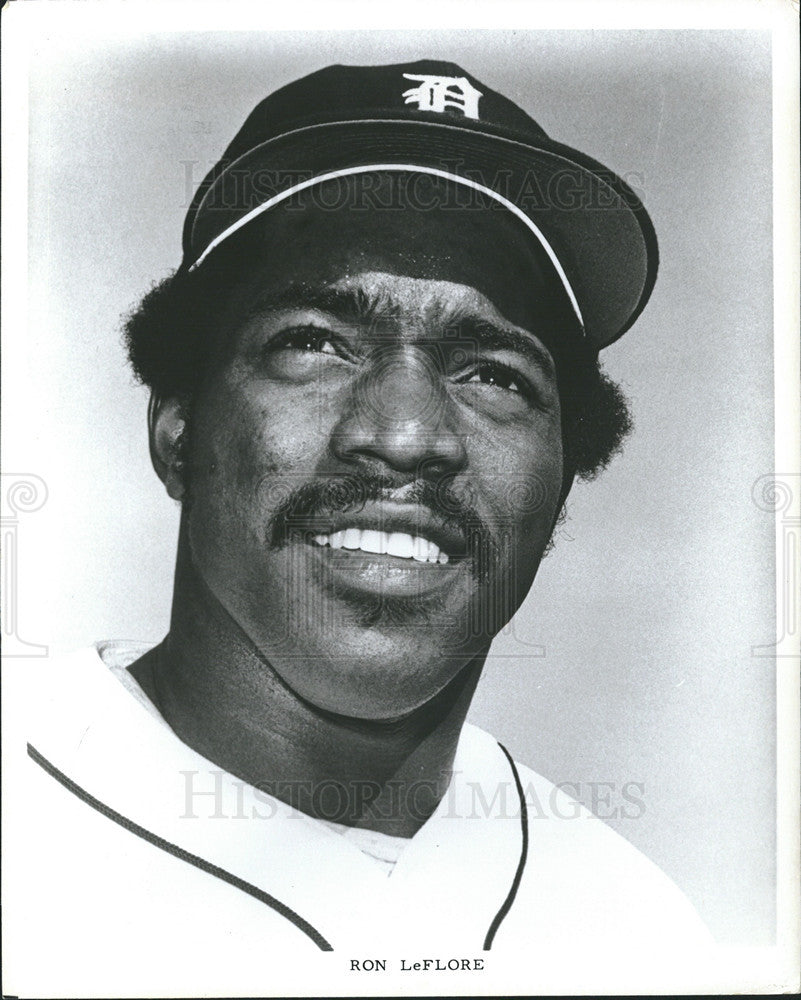 1975 Press Photo Outfielder Ron LeFlore Detroit Tigers - Historic Images