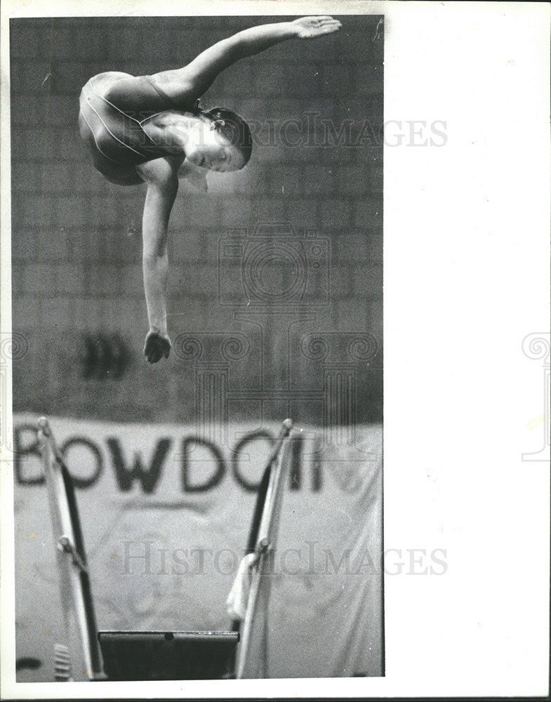 1982 Press Photo Cathy O'Donnell Freshman Intercollegiate Swimming Diving Champ - Historic Images