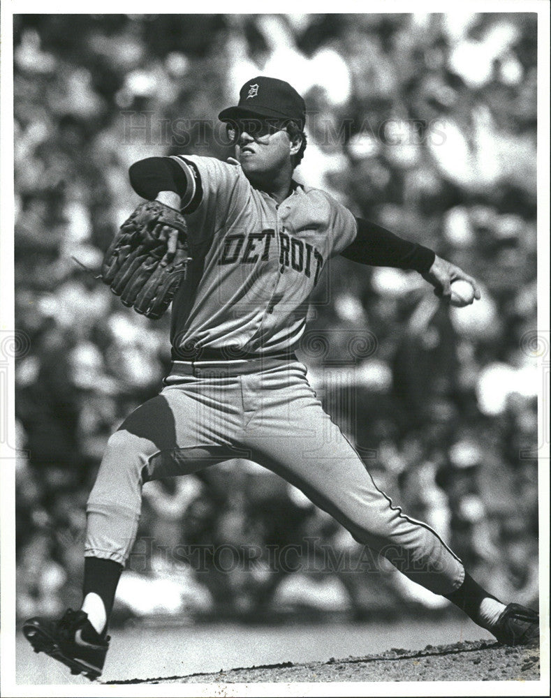 1989 Press Photo Paul Gibson Pitcher Detroit Tigers - Historic Images