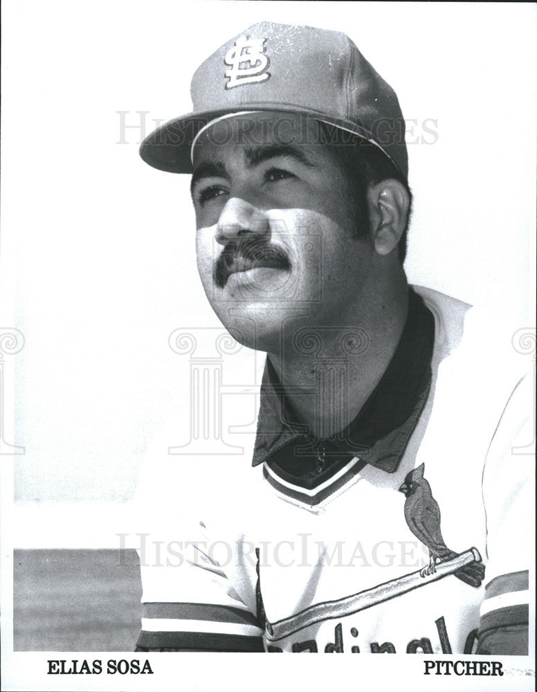 1975 Press Photo Elias Sosa St. Louis Cardinals Pitcher - Historic Images