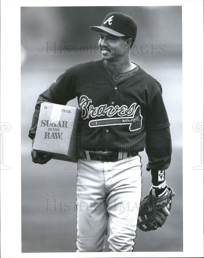 Undated Press Photo Rafael Belliard,Atlanta Braves - Historic Images