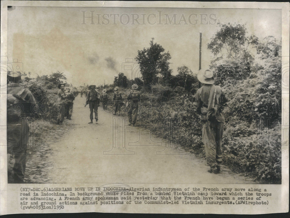 1950 Press Photo Algerian troops in Indochina - Historic Images