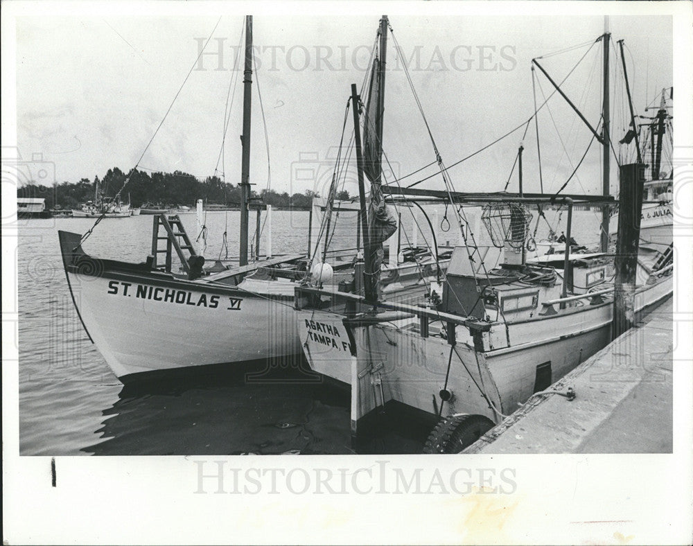 1978 Press Photo Spongs boat tarpon springs - Historic Images