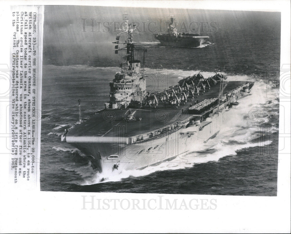 1963 Press Photo British Aircraft carrier Centaur - Historic Images