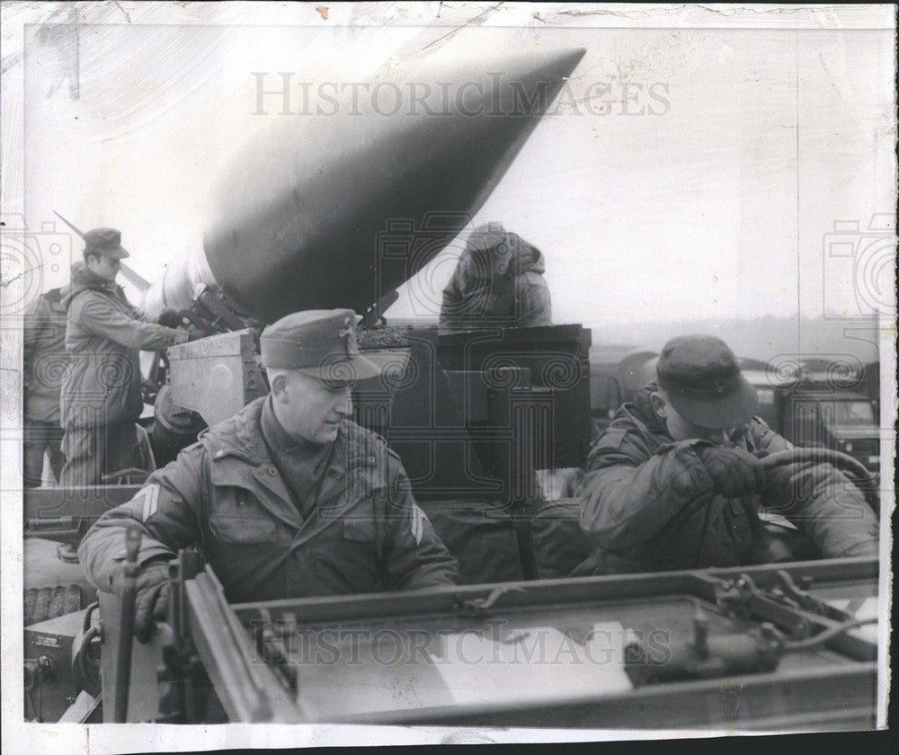 1959 Press Photo West German rocket unit Honest John rocket - Historic Images