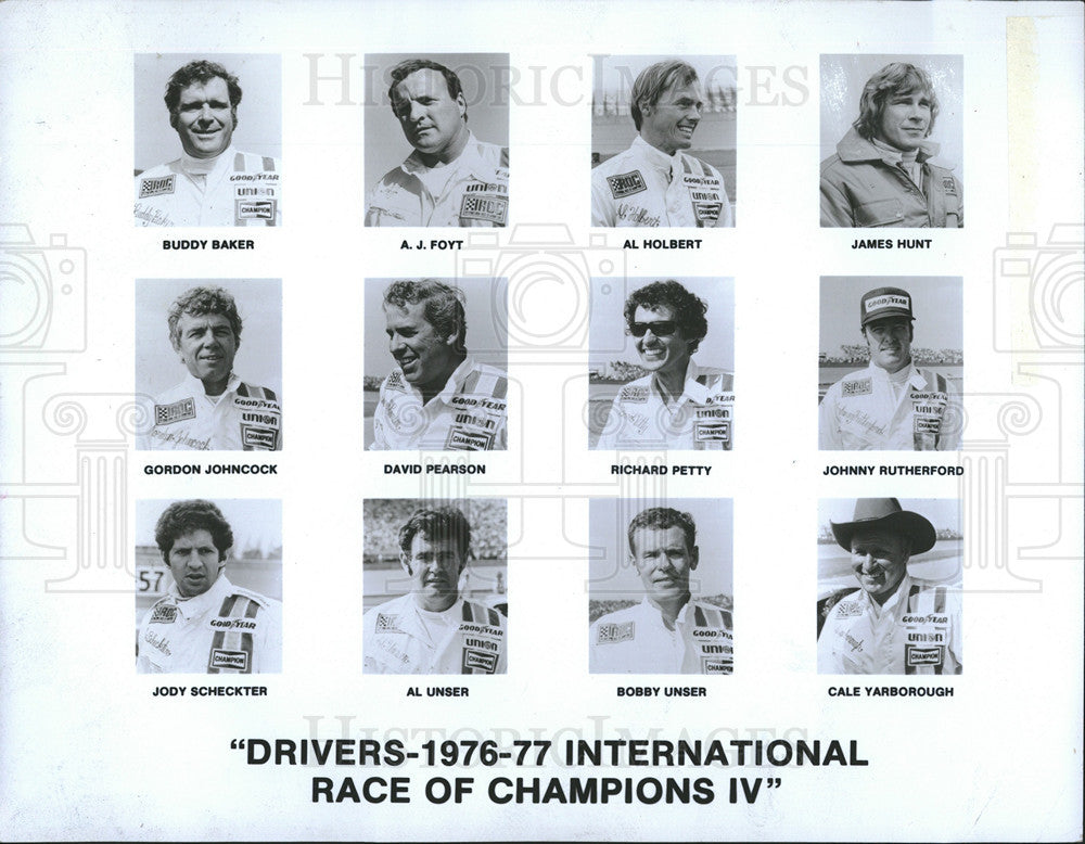 1977 Press Photo Race of Champions Intl drivers - Historic Images