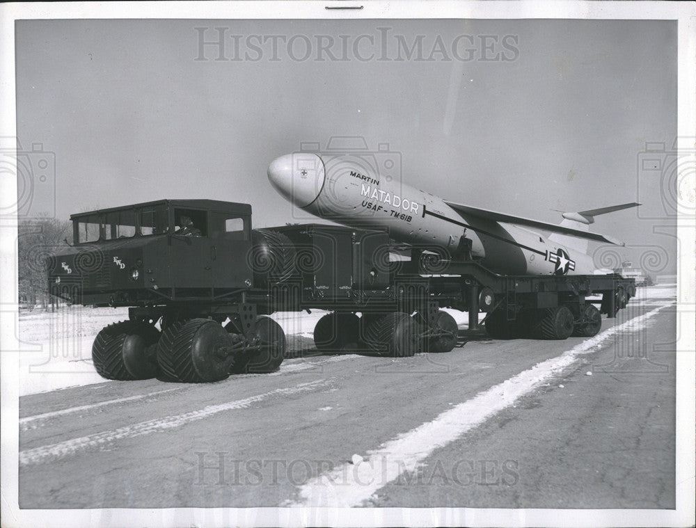 Undated Press Photo Air Force missle carrier with new type pillow tires - Historic Images