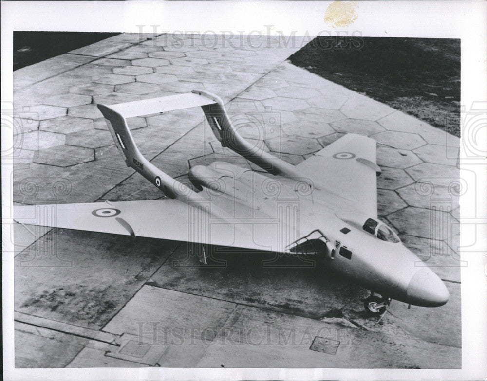 1952 Press Photo Britain&#39;s DeHavilland 110,twin-jet fighter plane - Historic Images