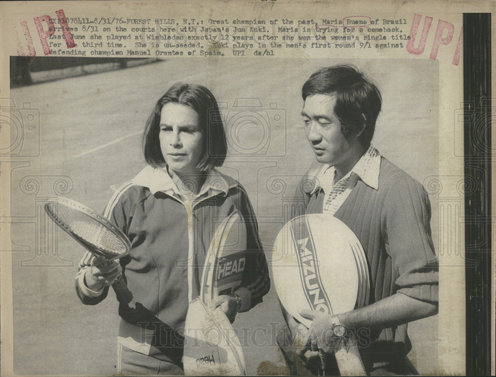 1976 Press Photo Maria Bueno Tennis - Historic Images