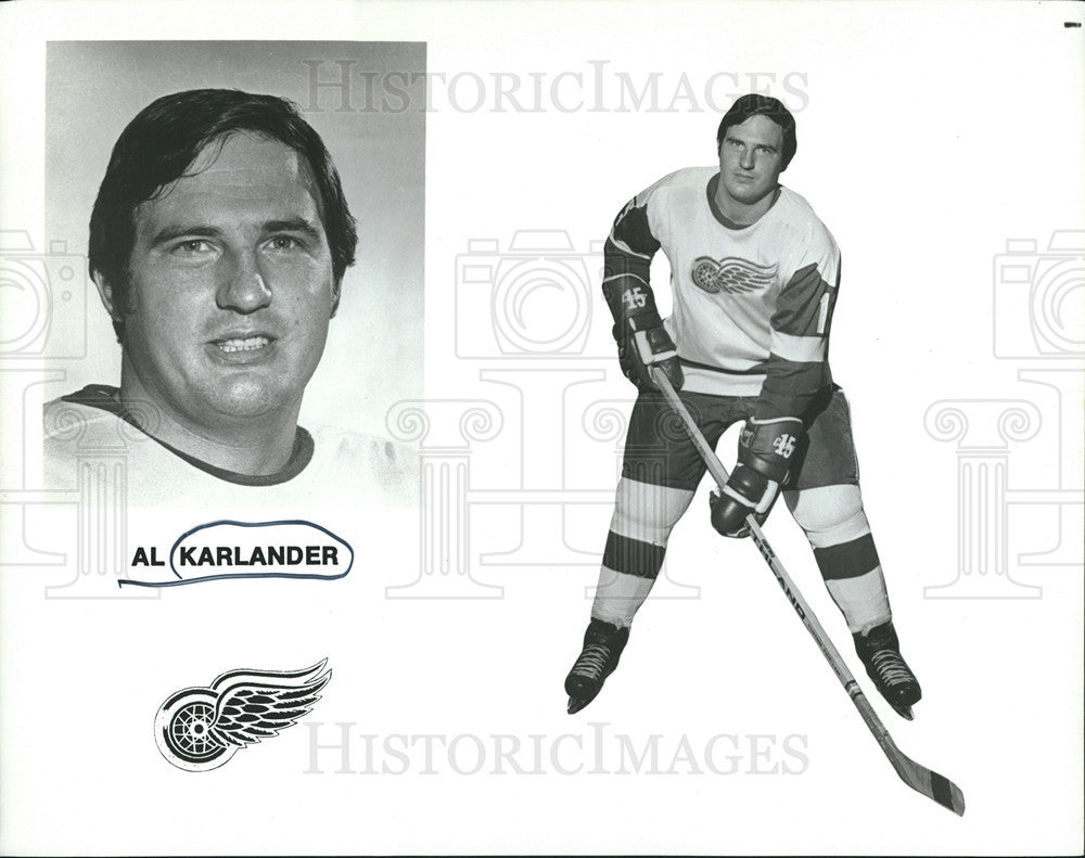 1972 Press Photo Al Karlander,Detroit Red Wings hockey player - Historic Images