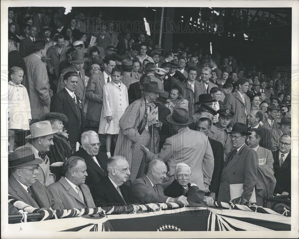 1953 Press Photo dwight eisenhower opening day washington - Historic Images