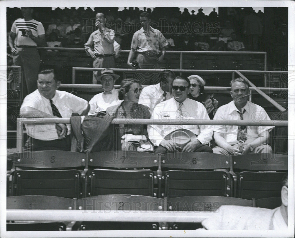 Press Photo baseball game tom gawkey joe cormen Steve o&#39;Neill - Historic Images