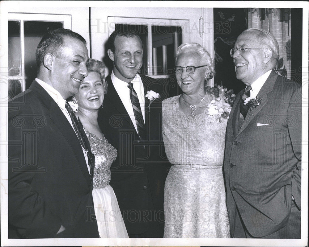 1960 Press Photo Albert Delsandro, Mrs. Stan Musial, Mary Musial, Stan Musial - Historic Images